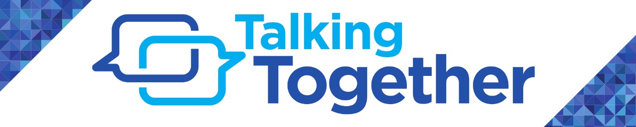 Talking Together Year One Design in light and dark blue